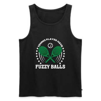 Tennis Player Have Fuzzy Balls - Men's Premium Organic Tank Top - black - Front - AI Model Male 178 light (178cm)