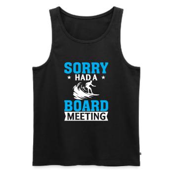 Sorry Had A Board Meeting - Men's Premium Organic Tank Top - black - Front - AI Model Male 178 light (178cm)
