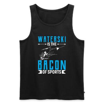 Waterski Is The Bacon Of Sports - Men's Premium Organic Tank Top - black - Front - AI Model Male 178 light (178cm)