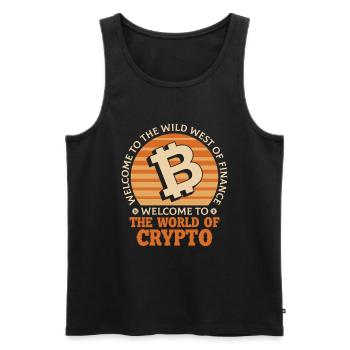 Willkommen im Wilden Westen der Finanzwelt - Männer Premium Bio Tank Top - Schwarz - Vorne - Michal (187cm)