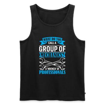 What Do You Call A Group Of Mechanics? A 'Wrench' - Men's Premium Organic Tank Top - black - Front - Michal (187cm)