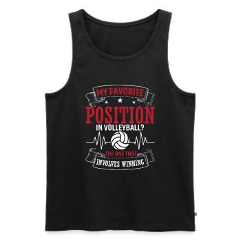 My Favorite Position In Volleyball? The One That I - Men's Premium Organic Tank Top - black - Front - AI Model Male 178 light (178cm)