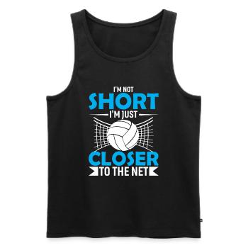 I'm Not Short, I'm Just Closer To The Net. - Men's Premium Organic Tank Top - black - Front - Michal (187cm)
