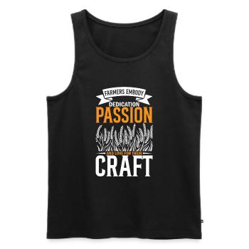 Farmers Embody Dedication, Passion, And Love For T - Men's Premium Organic Tank Top - black - Front - AI Model Male 178 light (178cm)