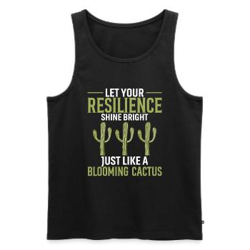 Let Your Resilience Shine Bright, Just Like A Bloo - Men's Premium Organic Tank Top - black - Front - AI Model Male 178 light (178cm)