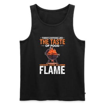 Es gibt nichts Besseres als den Geschmack von Essen, das übergart wird - Männer Premium Bio Tank Top - Schwarz - Vorne - AI Model Male 178 light (178cm)