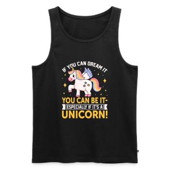 Wenn du es träumen kannst, kannst du es sein - vor allem, wenn - Männer Premium Bio Tank Top - Schwarz - Vorne - AI Model Male 178 light (178cm)