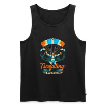Freefalling: the ultimate thrill! - Men's Premium Organic Tank Top - black - Front - AI Model Male 178 light (178cm)