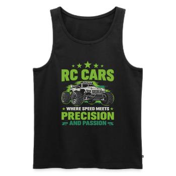 RC cars: Where speed meets precision and passion. - Men's Premium Organic Tank Top - black - Front - Michal (187cm)