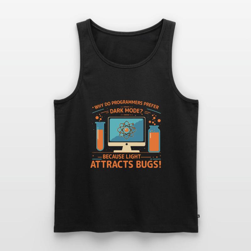 Why do programmers prefer dark mode? Because light Men's Premium Organic Tank Top