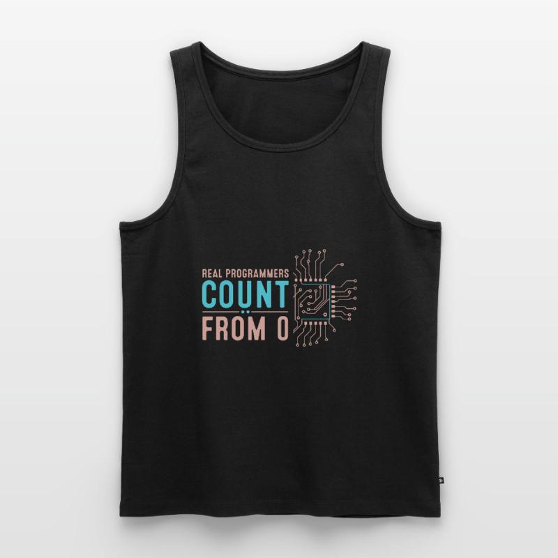 Real programmers count from 0 Men's Premium Organic Tank Top