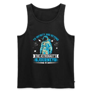 Vers l’infini et au-delà – le voyage de l’astronaute ! - Débardeur bio Premium Homme - noir - Devant - Michal (187cm)