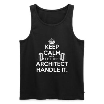 Keep calm and let the architect handle it. - Men's Premium Organic Tank Top - black - Front - AI Model Male 178 light (178cm)
