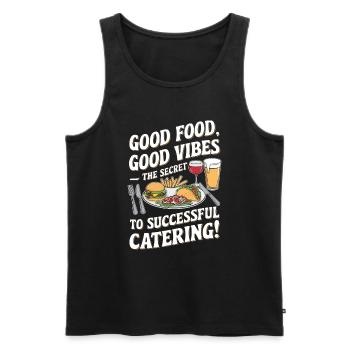 Good food – the secret to successful - Men's Premium Organic Tank Top - black - Front - AI Model Male 178 light (178cm)
