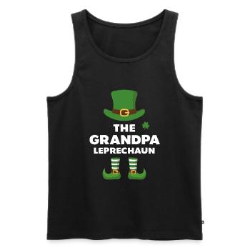 Der Opa Kobold - Männer Premium Bio Tank Top - Schwarz - Vorne - Michal (187cm)