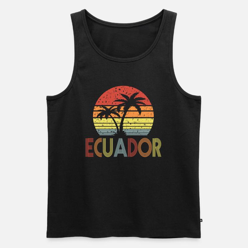 Ecuador - Männer Premium Bio Tank Top - Schwarz
