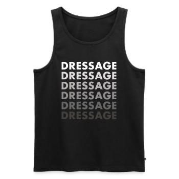 Rider Dressage - Men's Premium Organic Tank Top - black - Front - Michal (187cm)