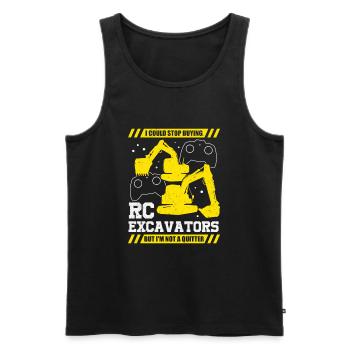 RC Ferngesteuerter Bagger Baumaschine Geschenk - Männer Premium Bio Tank Top - Schwarz - Vorne - Michal (187cm)