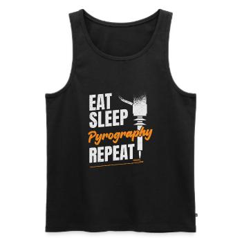 Lustiges Brandmalerei Hobby Pyrographie Geschenk - Männer Premium Bio Tank Top - Schwarz - Vorne - Michal (187cm)