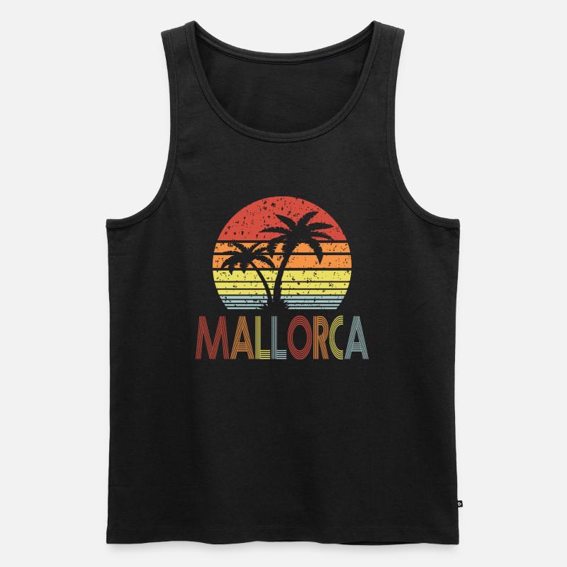 Mallorca - Männer Premium Bio Tank Top - Schwarz