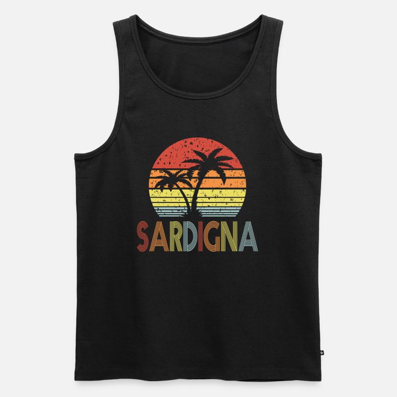 Sardigna - Men's Premium Organic Tank Top - black