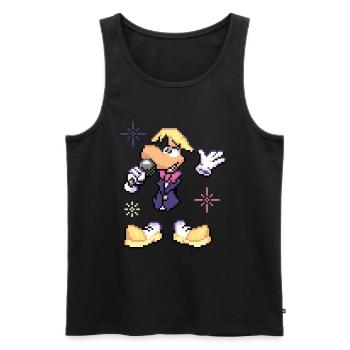 Captain Laserhawk Rayman En Ancre De Presse - Débardeur bio Premium Homme - noir - Devant - AI Model Male 178 light (178cm)