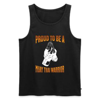 Muay Thai Boxing Muay Thai - Männer Premium Bio Tank Top - Schwarz - Vorne - Michal (187cm)