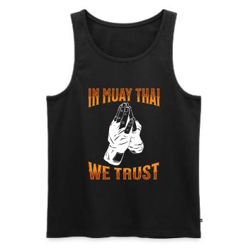 Muay Thaï Boxe Muay Thaï - Débardeur bio Premium Homme - noir - Devant - Michal (187cm)