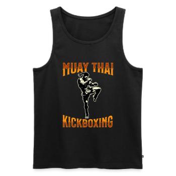 Muay Thaï Boxe Muay Thaï - Débardeur bio Premium Homme - noir - Devant - Michal (187cm)