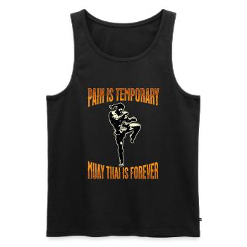 Muay Thaï Boxe Muay Thaï - Débardeur bio Premium Homme - noir - Devant - Michal (187cm)