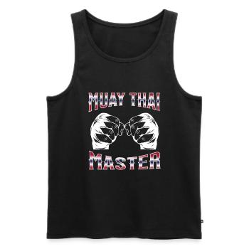 Muay Thaï Boxe Muay Thaï - Débardeur bio Premium Homme - noir - Devant - Michal (187cm)