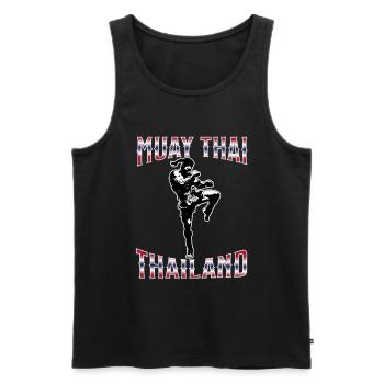 Muay Thaï Boxe Muay Thaï - Débardeur bio Premium Homme - noir - Devant - Michal (187cm)