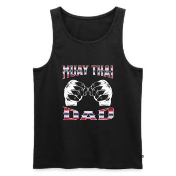 Muay Thai Boxing Muay Thai - Männer Premium Bio Tank Top - Schwarz - Vorne - AI Model Male 178 light (178cm)