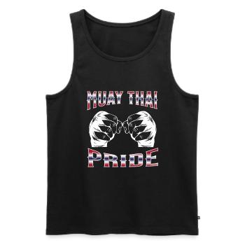 Muay Thaï Boxe Muay Thaï - Débardeur bio Premium Homme - noir - Devant - Michal (187cm)