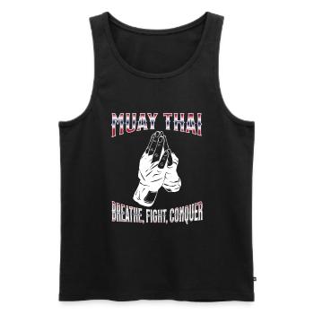 Muay Thai Boxing Muay Thai - Männer Premium Bio Tank Top - Schwarz - Vorne - AI Model Male 178 light (178cm)