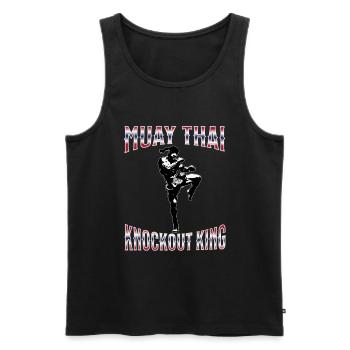 Muay Thai Boxing Muay Thai - Männer Premium Bio Tank Top - Schwarz - Vorne - AI Model Male 178 light (178cm)