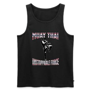Muay Thaï Boxe Muay Thaï - Débardeur bio Premium Homme - noir - Devant - Michal (187cm)