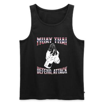 Muay Thaï Boxe Muay Thaï - Débardeur bio Premium Homme - noir - Devant - Michal (187cm)