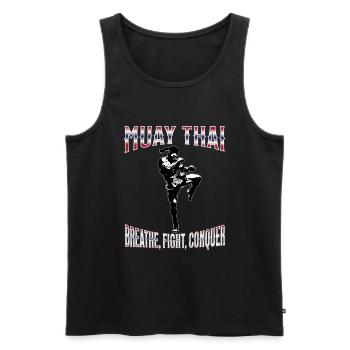 Muay Thaï Boxe Muay Thaï - Débardeur bio Premium Homme - noir - Devant - Michal (187cm)
