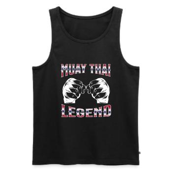 Muay Thai Boxe Muay Thai - Débardeur bio Premium Homme - noir - Devant - AI Model Male 178 light (178cm)