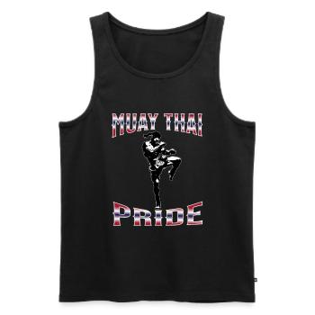 Muay Thaï Boxe Muay Thaï - Débardeur bio Premium Homme - noir - Devant - Michal (187cm)