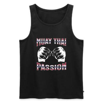 Muay Thai Boxe Muay Thai - Débardeur bio Premium Homme - noir - Devant - AI Model Male 178 light (178cm)