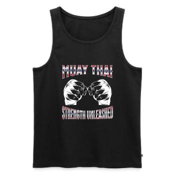 Muay Thaï Boxe Muay Thaï - Débardeur bio Premium Homme - noir - Devant - Michal (187cm)