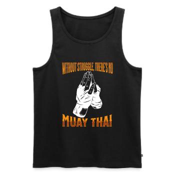 Muay Thai Boxe Muay Thai - Débardeur bio Premium Homme - noir - Devant - AI Model Male 178 light (178cm)