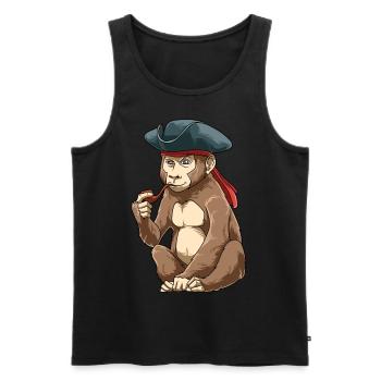 Drôle de pirate Caraïbes - Débardeur bio Premium Homme - noir - Devant - Michal (187cm)