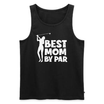 Best Mom By Par Damen Golf Golfspielerin Shirt - Männer Premium Bio Tank Top - Schwarz - Vorne - Michal (187cm)