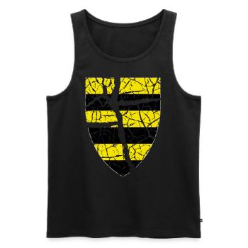 Schiedam Vintage - Männer Premium Bio Tank Top - Schwarz - Vorne - AI Model Male 178 light (178cm)