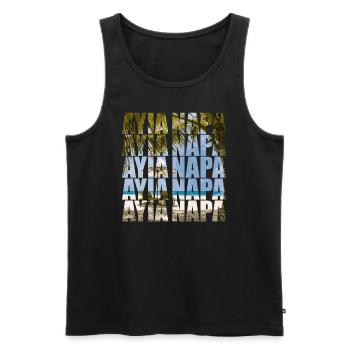 Zypern Partyurlaub Ayia Napa - Männer Premium Bio Tank Top - Schwarz - Vorne - AI Model Male 178 light (178cm)