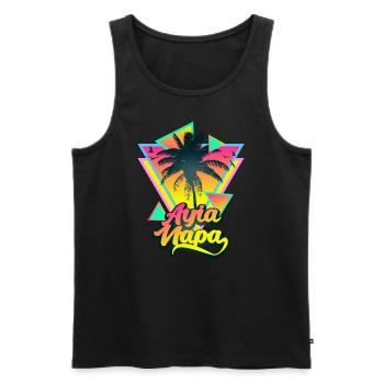Party Sommerurlaub Zypern Ayia Napa - Männer Premium Bio Tank Top - Schwarz - Vorne - Michal (187cm)