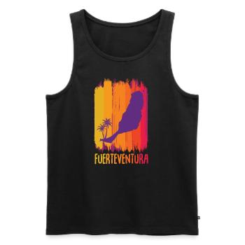 Spanien Sommerurlaub Kanarische Inseln Fuerteventu - Männer Premium Bio Tank Top - Schwarz - Vorne - Michal (187cm)